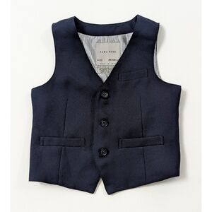 ZARA Navy Waistcoat Suit Vest Boy's Size 4-5 Years